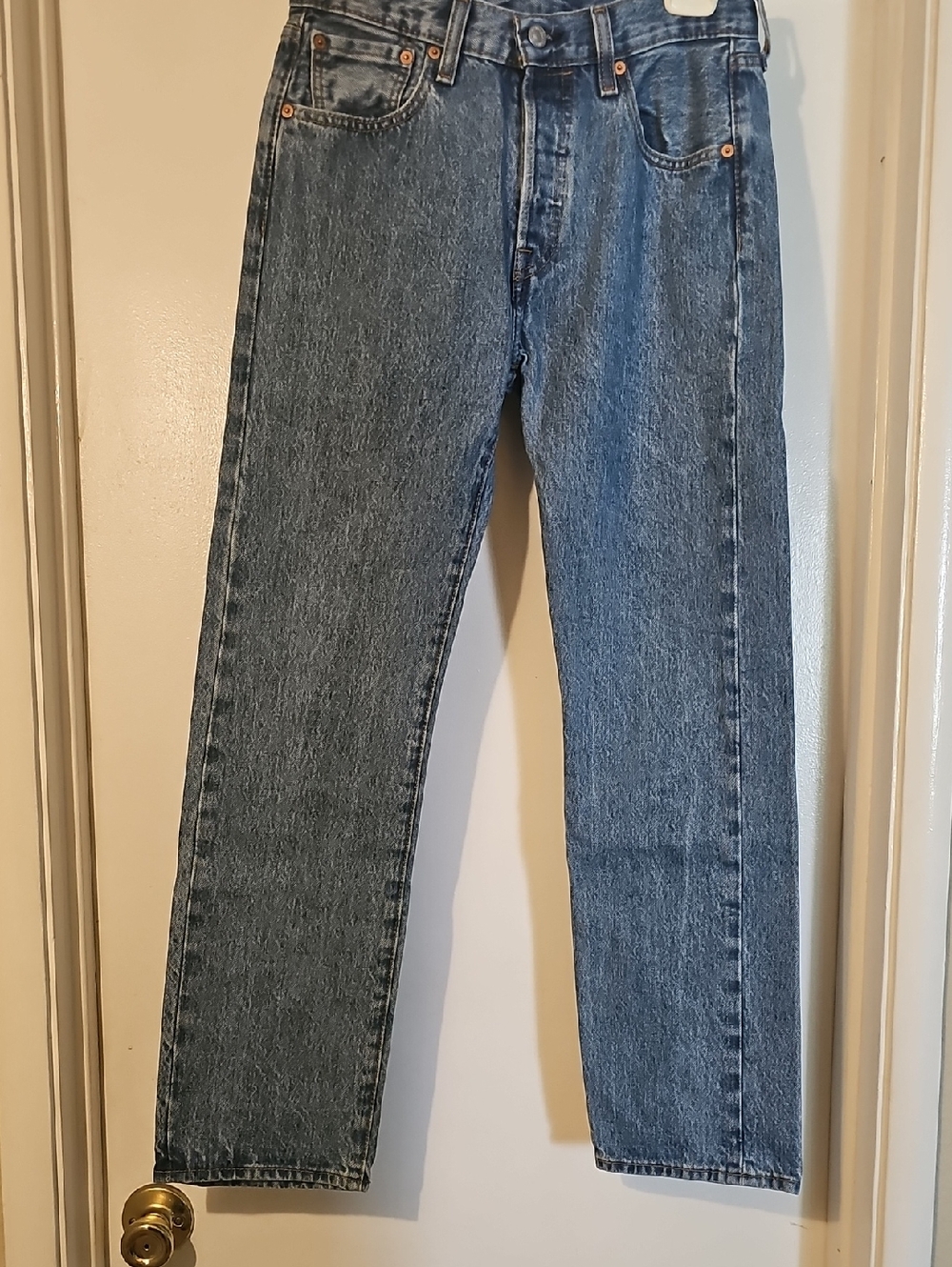 29x30 Levi's Men's Straight Leg Jeans in Medium Blue Wash Tote 8